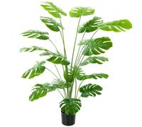 Plante artificielle - HOMCOM - monstera deliciosa avec pot inclus - intérieure - plastique - hauteur 150 cm - vert