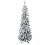HOMCOM Arbre de Noël artificiel avec support en acier 253 branches enneigées socle pliable hauteur 135 cm vert Aosom France