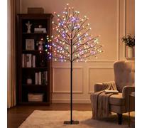 Arbre lumineux - HOMCOM - 150cm - cerisier artificiel lumineux - 160 LED 16 branches flexibles - décoration intérieure et extérieure