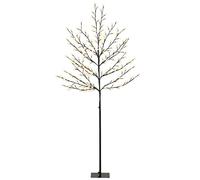 HOMCOM Arbre lumineux 180cm Cerisier Artificiel Lumineux 200 LED et 20 Branches Flexibles, Décoration Intérieure et Extérieure