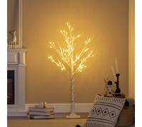 HomCom Arbre lumineux LED - 72 LEDs 120 cm Blanc chaud Usage intérieur