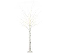 HOMCOM Arbre lumineux LED, décoration lumineuse blanc chaud, 96 LEDs 180 cm, décoration de noël, chambre, maison, blanc
