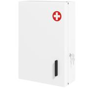 HOMCOM Armoire à pharmacie avec 6 étagères en acier verrouillable 40 x 18 x | Armoire à pharmacie pour cuisine, couloir, salon