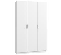HOMCOM Armoire avec étagères réglables et portes à fermeture amortie pour chambre, Blanc