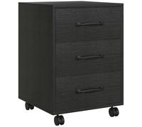 HOMCOM Armoire de classement mobile avec 3 tiroirs - Noir