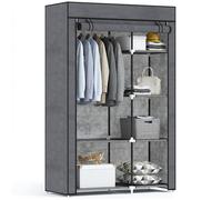 HOMCOM - Armoire de Rangement Penderie - Acier - 103x43x162.5cm - Gris foncé
