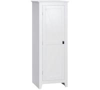 HOMCOM Meuble compact salle de bain / cuisine – style classique – 3 étagères réglables – MDF blanc