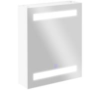 HOMCOM Armoire de toilette avec miroir design contemporain miroir lumineux LED armoire murale pour salle de bain