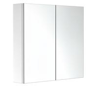 HOMCOM Armoire de toilette murale avec miroir design contemporain 2 étagères, 3 niveaux de rangement