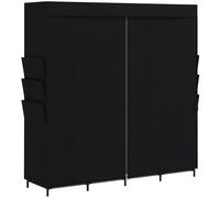 HOMCOM Armoire en tissu, anti-poussière, portable, 5 tringles, 170 x 45 x 167 cm, Noir