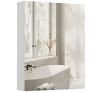 HOMCOM Armoire miroir de salle de bain armoire murale de toilette MDF Blanc dim. 60L x 15l x 76H cm