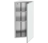 HomCom Armoire miroir Armoire de toilette murale d'angle 2 étagères inox 30×18,4×60 cm