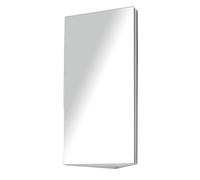 HOMCOM Armoire Miroir Salle de Bain Meuble d'angle 30L x 18,4l x 60H cm | Armoire de Toilette Murale, 2 étagères, Acier INOX