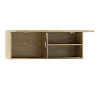 HOMCOM Armoire murale de salle de bain, meuble de rangement suspendu avec porte à charnières, 80 x 25 x 30 cm, bois naturel