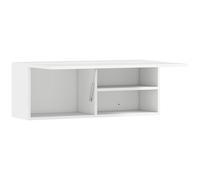 HOMCOM Armoire murale de salle de bain, meuble de rangement suspendu avec porte à charnières, 80 x 25 x 30 cm, blanc