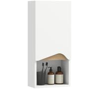 HOMCOM Armoire Murale de Salle de Bain WC Suspendu 30x17x67cm Blanc