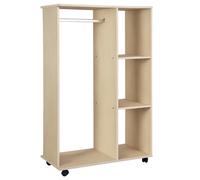 Homcom Armoire penderie armoire de rangement mobile panneaux de particules coloris chêne clair aosom france