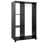 HomCom Armoire penderie mobile – Panneaux de particules – 80×40×128 cm – Noir
