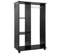 HomCom Armoire penderie mobile – Panneaux de particules – 80×40×128 cm – Noir
