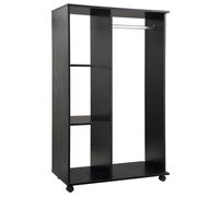 HomCom Armoire penderie mobile – Panneaux de particules – 80×40×128 cm – Noir