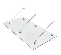 HOMCOM Auvent Marquise de Porte d'Entrée Verre Trempé Transparent Design 200 X 90cm