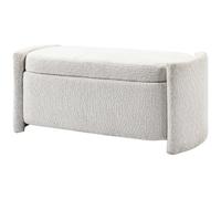 HOMCOM Banc avec Rangement, Banc d'Entrée, Banc à Chaussures, rembourré, 105 cm x 44 cm x 45,5 cm. Crème/Beige
