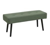 Bout de lit - HOMCOM - rembourré - en velours côtelé et pieds en acier noir - charge 220 Kg - 100 x 36 x 45 cm - vert