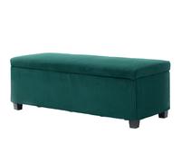 HOMCOM Banc de rangement bout de lit en velours côtelé avec couvercle, pour salon, chambre, entrée, 112 x 42 x 40 cm, vert