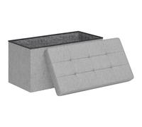 Banc coffre style chesterfield effet capitonné tissu