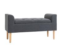 HOMCOM - Banc de rangement - Tissu polyester au toucher lin - 116x44x58cm - Gris foncé