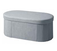 HOMCOM Banquette de rangement pliable Banquette rembourrée effet velours pour salon 76 x 38 x 35 cm Dunkelgrau