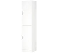 HOMCOM Bibliothèque 180 cm de haut, étagère moderne 5 niveaux avec étagères réglables, armoire de rangement autoportante, Blanc