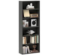 HOMCOM Bibliothèque à 6 Niveaux, Autonome avec étagères réglables, Meuble de Rangement pour Salon, Chambre à Coucher, Bureau, 60 x 24 x 158,5 cm, Noir