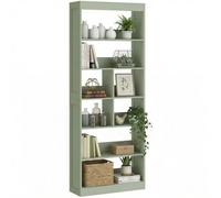 HOMCOM Bibliothèque à 6 niveaux avec 4 étagères de rangement ouvertes, 4 cubes, 68 x 24 x 180 cm de haut, étagère de présentation avec design anti-basculement pour salon, chambre à coucher, bureau
