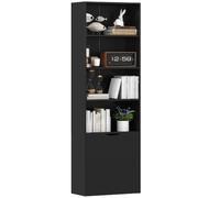 Bibliothèque - HOMCOM - 4 compartiments - meuble de rangement livres - 59x29x180 cm - Noir