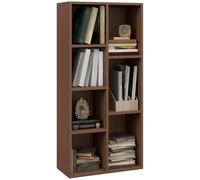 HOMCOM Bibliothèque Cube Moderne 7 étagères 50x24x106 cm Noyer | Tailles variées, Bibliothèque, en bois