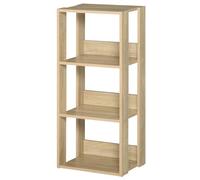 HOMCOM Bibliothèque en Bois Murale 3 étagères 40x29,2x87,9 cm | Design anti-basculement, pieds antidérapants