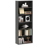 Bibliothèque étagère de rangement - HOMCOM- 6 niveaux - étagères réglables - pour salon chambre bureau, 60x24x158,5cm - noir