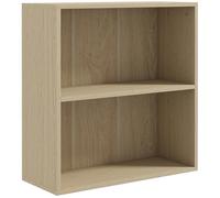 HOMCOM Bibliothèque Étagère de Rangement 60x24x63cm Effet Bois Naturel