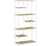 HOMCOM Bibliothèque Étagère de Rangement 7 Niveaux 83x34x180 cm | Cadre en Acier, Style Industriel, pour Salon Chambre Cuisine