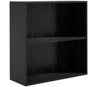 HOMCOM Bibliothèque étagère de rangement avec 2 compartiments et étagère réglable, 60 x 24 x 63 cm, noir