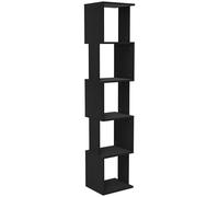 HOMCOM Bibliothèque étagère Design Moderne à 5 Niveaux - Rangement Pratique pour Maison ou Bureau, noir