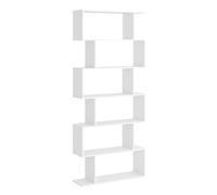 Bibliothèque - HOMCOM - étagère zig zag design contemporain 6 niveaux rangement salon bureau - bois - 80x23x192cm - blanc