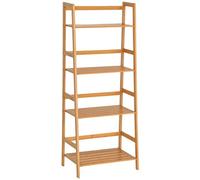 HomCom – Étagère échelle en bambou 4 niveaux, style naturel 48 x 31,5 x 120 cm