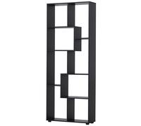HOMCOM Bibliothèque étagère meuble de rangement en Zig zag Design Contemporain 70L x 24l x 178H cm Panneaux Particules noir