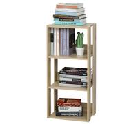 HOMCOM Bibliothèque Étagère Murale en Bois avec 3 Étagères, Anti-Renversement, Patins Antidérapants, 40x29,2x87,9cm