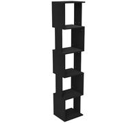 HomCom Bibliothèque étagère 5 niveaux design moderne - Rangement pratique 33 x 28 x 161 cm Noir