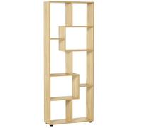 HOMCOM - Bibliothèque - Panneaux de particules - 70x24x178cm - Bois naturel