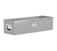 HomCom Boîte à outils remorque aluminium – poignées antidérapantes, verrouillable, 99×33×25,5 argent