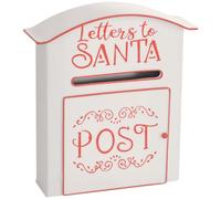 HOMCOM Boîte aux Lettres de Noël, Lettres au Père Noël, Murale, Blanche | Boîte aux lettres, décoration de Noël, intérieur et extérieur